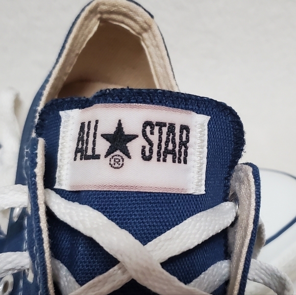 𝅺VINTAGE 80s Converse Chuck Taylor All-star Blue USA Made Low Top Sneakers 7-7.5 - Picture 13 of 13